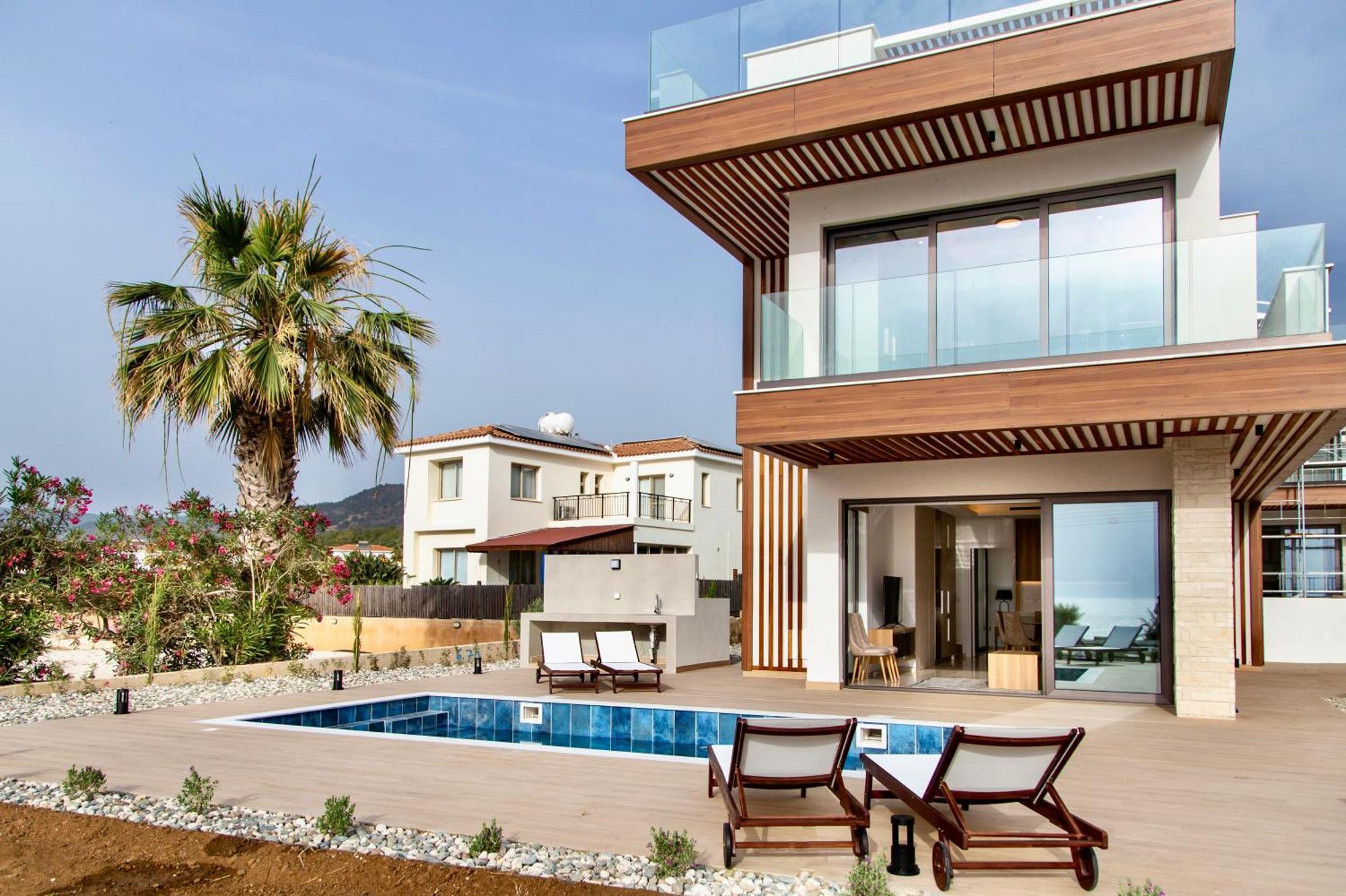 Santa Barbara Seafront Villas W Jacuzzi Pool Paphos Luaran gambar